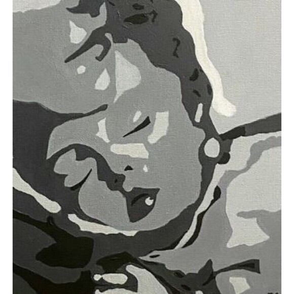 Original Acrylic Painting  "THE MADONNA OF MILITARY MOTHERS" Signed 24 x 24 - Picture 3 of 7